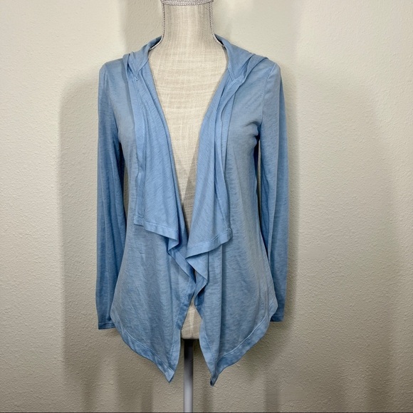 Wildfox Tops - Wildfox sweat light blue open cardigan with hood